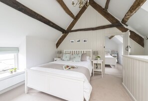 Vicarage Cottage, near Bridport: Double bedroom through to twin bedroom