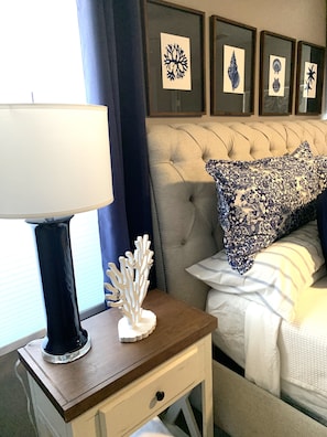 King size bed with Ralph Lauren finishing touch