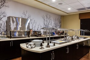 Take advantage of the free breakfast buffet.