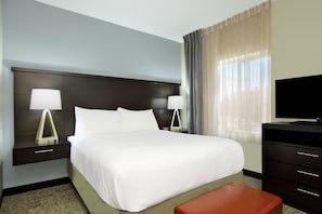 Drift to sleep in a comfortable bed after a wonderful day outside.