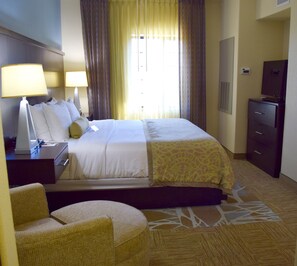 Get a peaceful night sleep in our cozy bedroom.