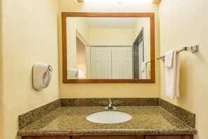 Get ready for your day in the bathroom.