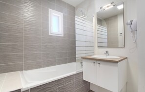 Bright bathrooms are refreshing after a day of adventure.