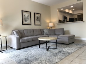 Living room with sectional couch 