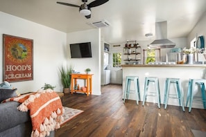 Kitchen open to living room