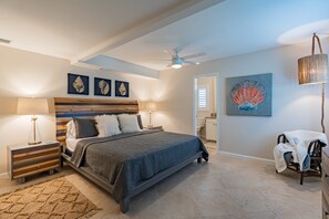 Master bedroom with ensuite and king sized bed