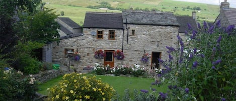 View of the back of the house and garden