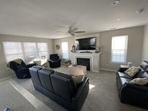 Living Room with Large Screen TV