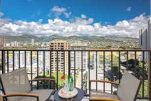 Enjoy the mountain views from your balcony