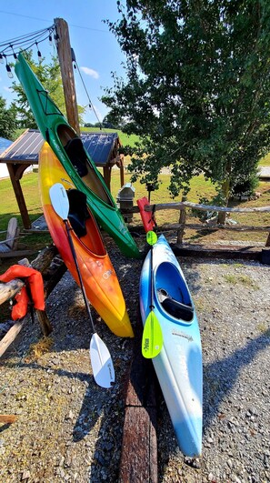 Ask about Complimentary Kayaks and options for a day on the River! 