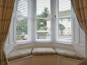 Relaxing window seat | West Lodge, Banchory