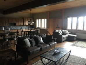Great room with 2 separate seating areas