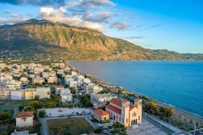 Kalamata beach - 2 km