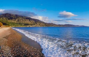 Kalamata beach 1km away