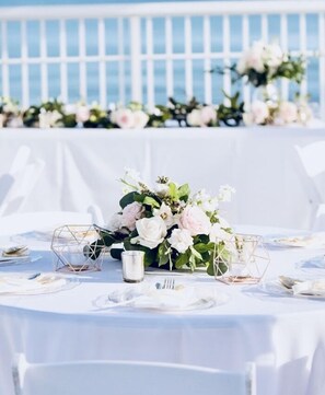 Outdoor banquet area