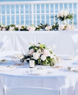 Outdoor banquet area