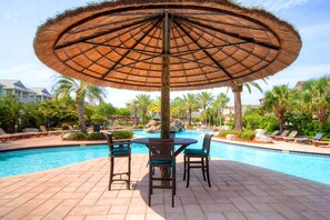 Palapa Shaded Tables  Villages of Crystal Beach