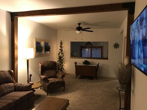 View of living room from front door.
