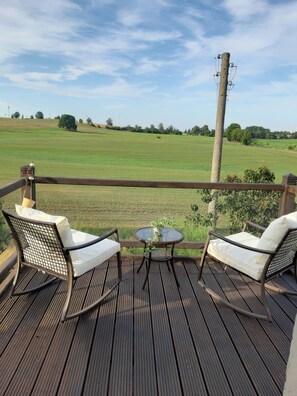 Blick von der Terrasse .