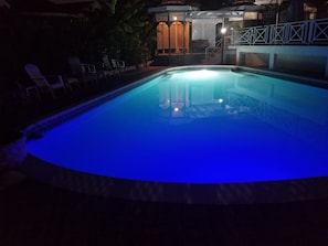 pool at night