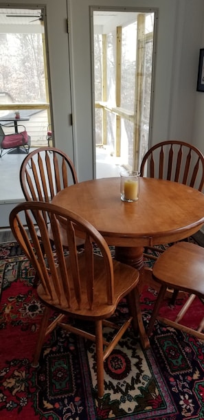 View toward porch from kitchen