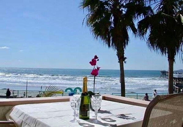 Oceanfront patio