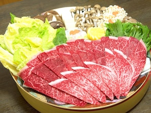・Dinner is "Oita Wagyu beef" in shabu-suki hotpot