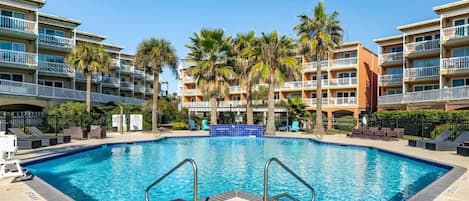 Pool located directly in front of Condo