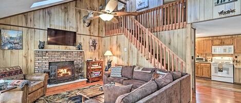 Pocono Lake Vacation Rental | 3BR | 2BA | Stairs Required | 1,720 Sq Ft