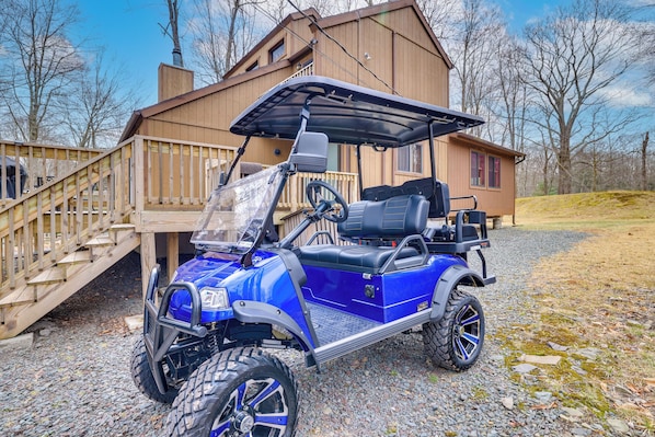 Pocono Lake Vacation Rental | 3BR | 2BA | Stairs Required | 1,720 Sq Ft