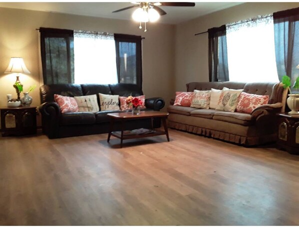 A  huge living room.