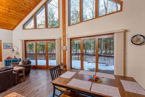 Gorgeous windows overlooking the woods