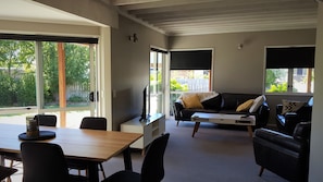 Open plan living and dining area