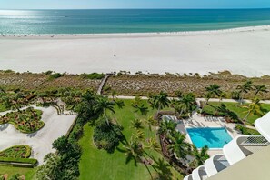 Just a snippet of the view from the 17th floor condo with a wrap around balcony - Amazing Gulf waters with direct beach access and the large, heated p