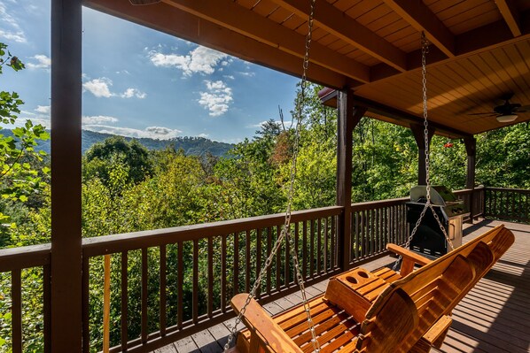 Enjoy the relaxation swinging on a mountain looking at some great views.
