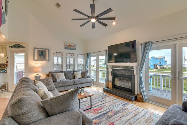 Galveston Vacation Rental | 3BR | 2.5BA | 1,604 Sq Ft | Stairs Required