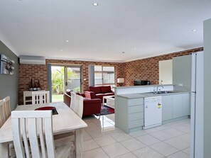 Open plan, Kitchen, dining and lounge room. 