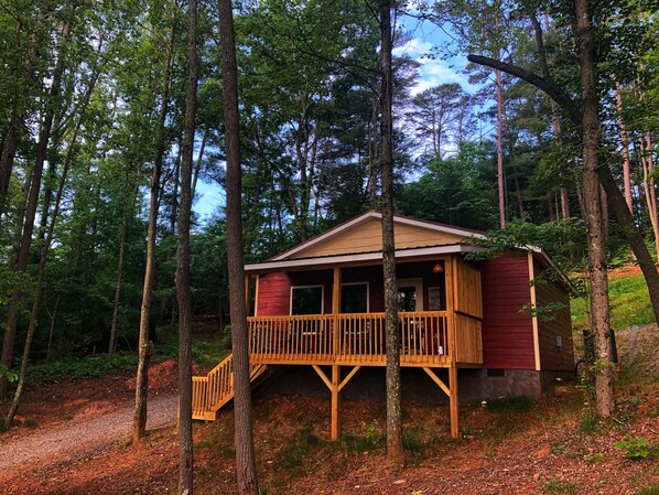 Bungalow nestled in the trees