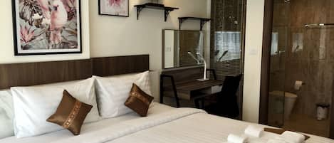 Luxury Bedroom with King size Bed and Luxury Mattress, Desk and Office chair