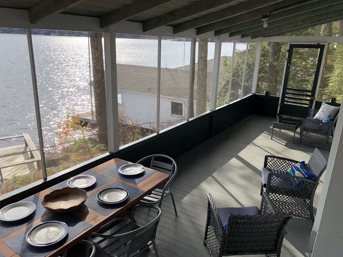 Relax with Family at this Historic Lakefront Cottage with Long Deep Water Dock