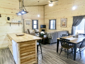 Open concept living/dining area