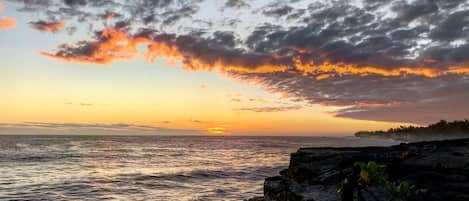 Lava cliff sunrise about 40 minutes from us!