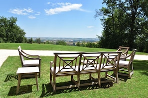 The view to the Pyrenees is absolutely breathtaking