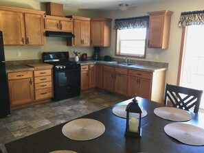 Kitchen and dining area