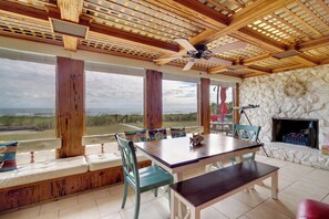 Dining Area | Dishware & Flatware | Fireplace | Telescope