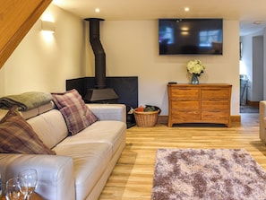 Cosy living room with wood burner | Midge - Lower Trembath, Buryas Bridge, near Penzance