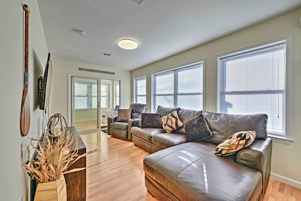 This charming cottage features 3 bedrooms and 2 bathrooms!