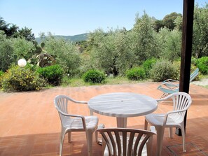 Property, Furniture, Real Estate, Table, Outdoor Table, Chair, House, Patio, Room, Tree
