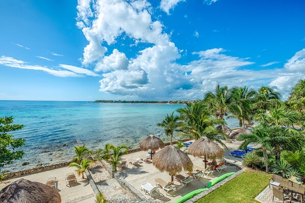 View from La Iguana condos - La Iguana condo 8, 2 bedroom Akumal Mexico vacation rental