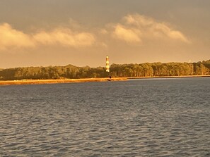 Sunset view from private dock.